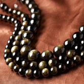 OZ DIY BK6002 Golden Obsidian Loose Bead